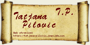 Tatjana Pilović vizit kartica